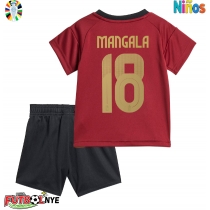 Camiseta Bélgica Orel Mangala #18 Primera Equipación para niños Eurocopa 2024 manga corta (+ pantalones cortos)